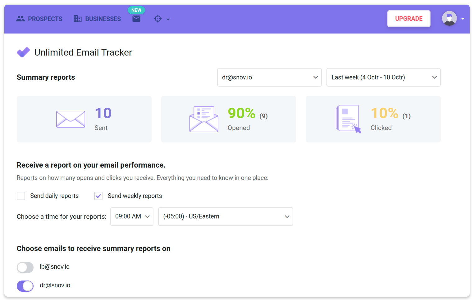 Email tracker