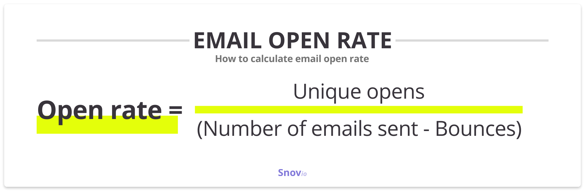 Email open rate formula
