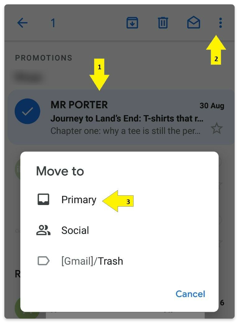 move emails to primary tab in gmail