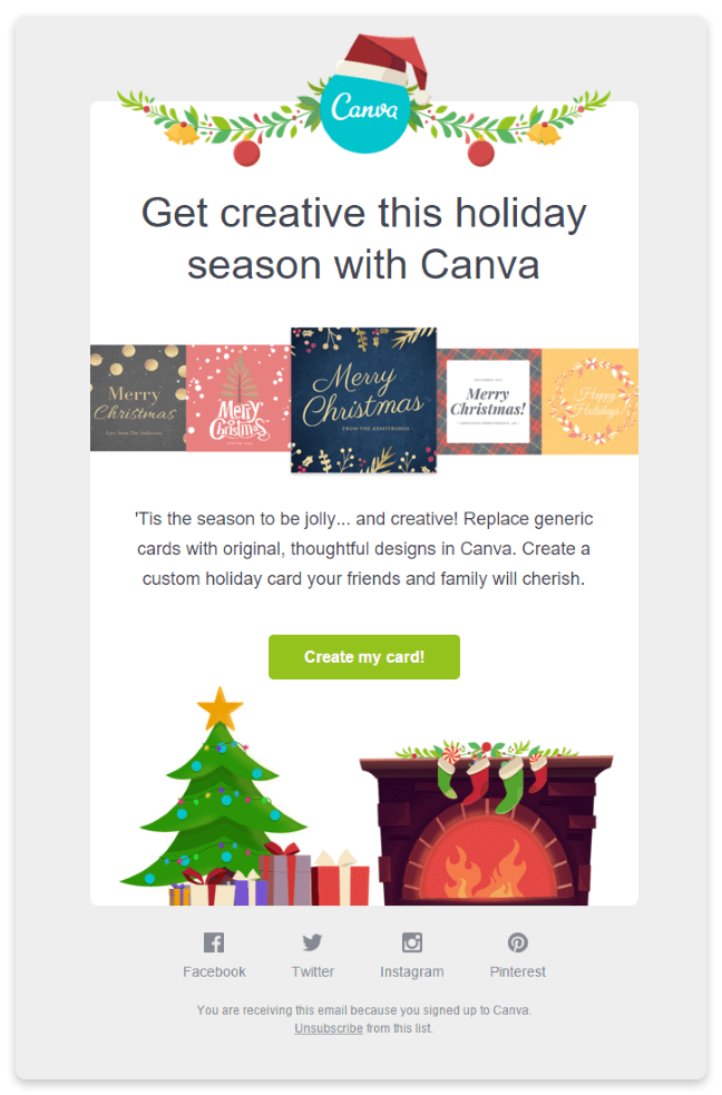 Canva email example