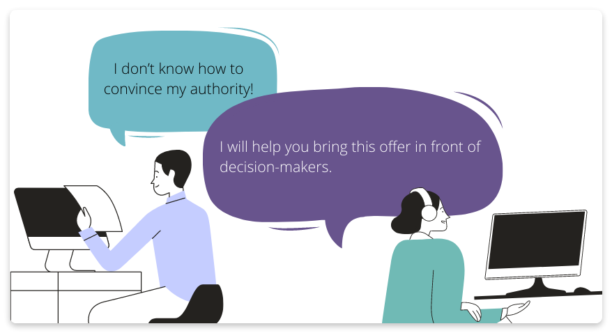 Sales objection about decision-making power