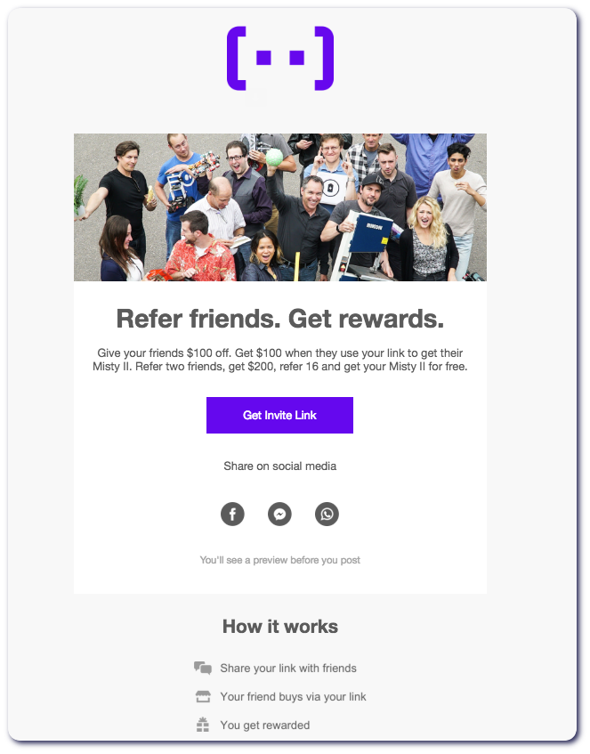 Reward-based referral marketing strategy