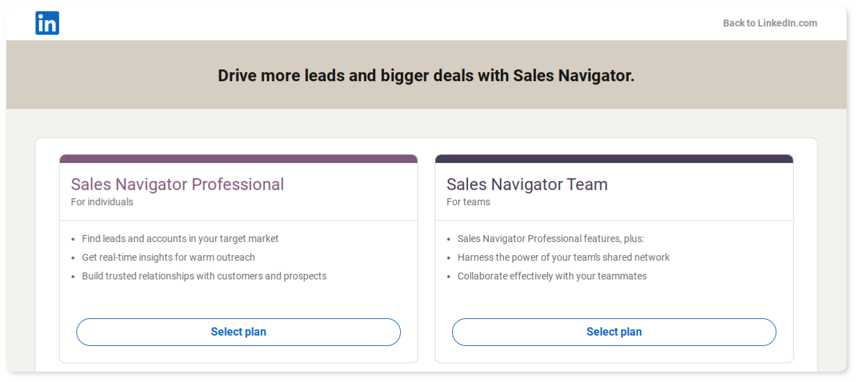 How do I access LinkedIn Sales Navigator?