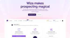 Wiza.co homepage Screenshot 