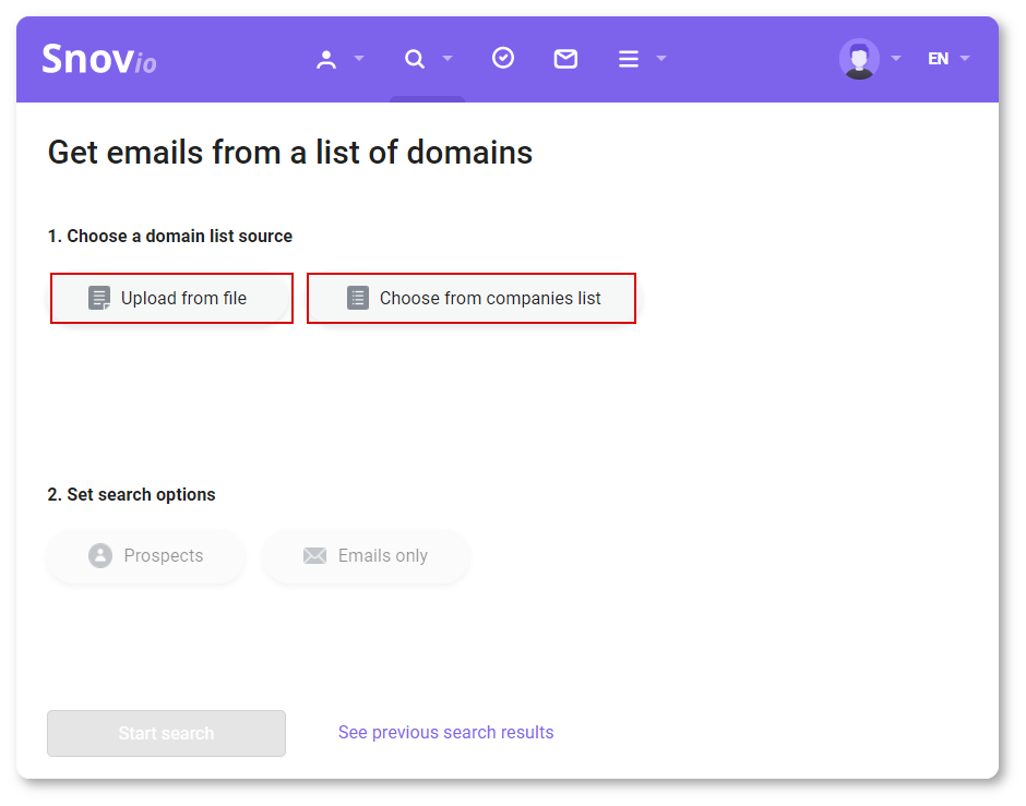 How to find prospect email addresses with Snov.io?