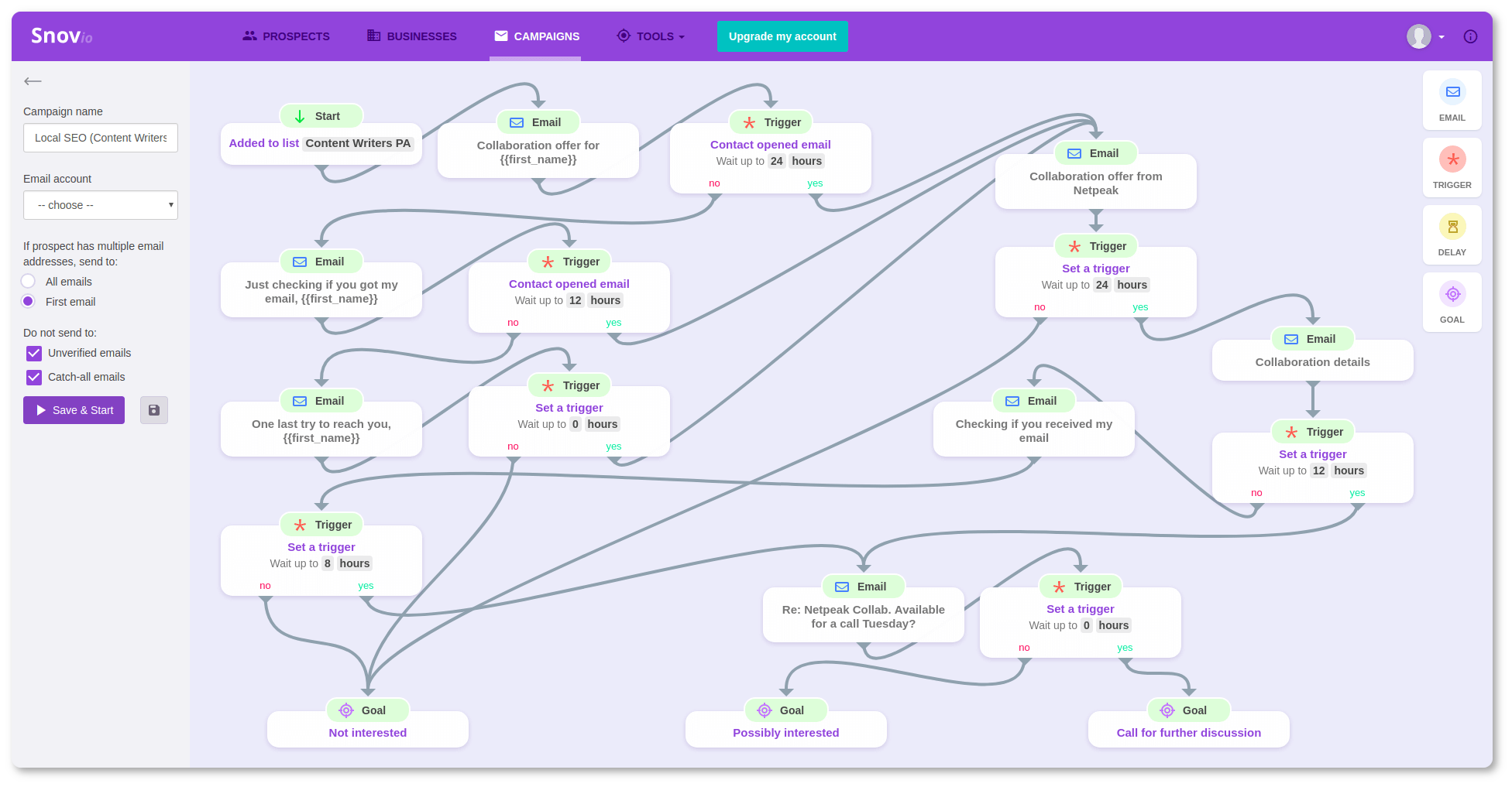 Choose an email outreach tool