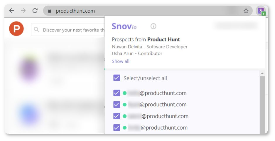 How to find prospect email addresses with Snov.io?