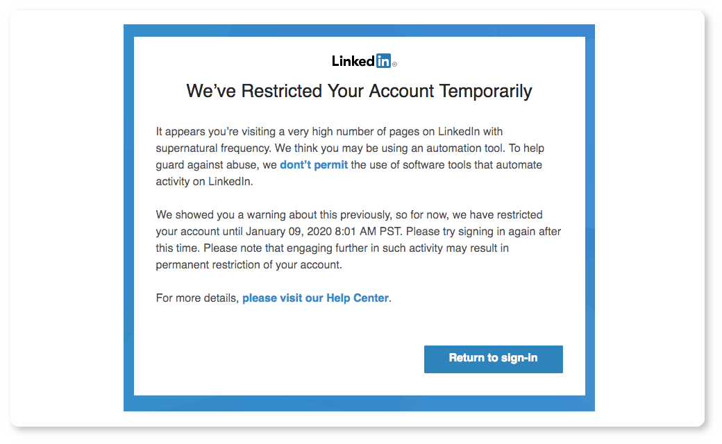 Your account is restricted