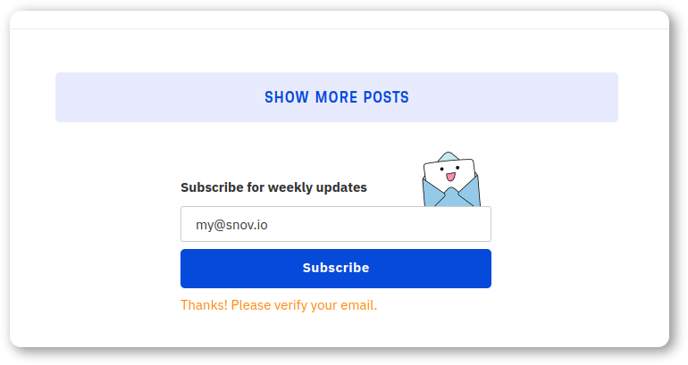 subscription form