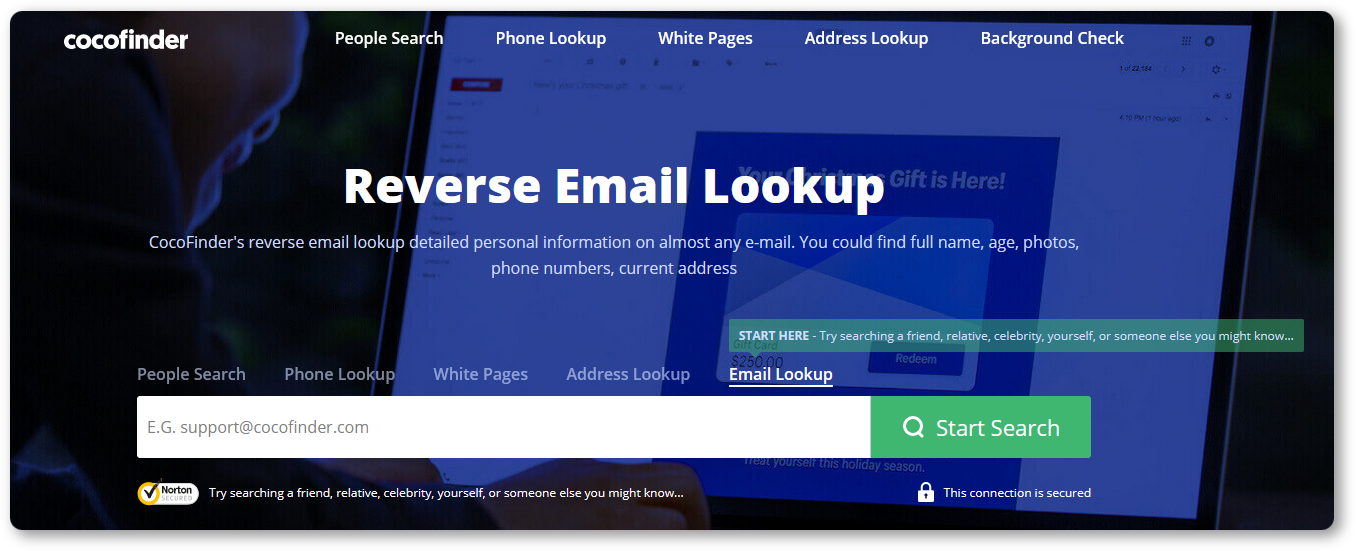 CocoFinder reverse email lookup tool