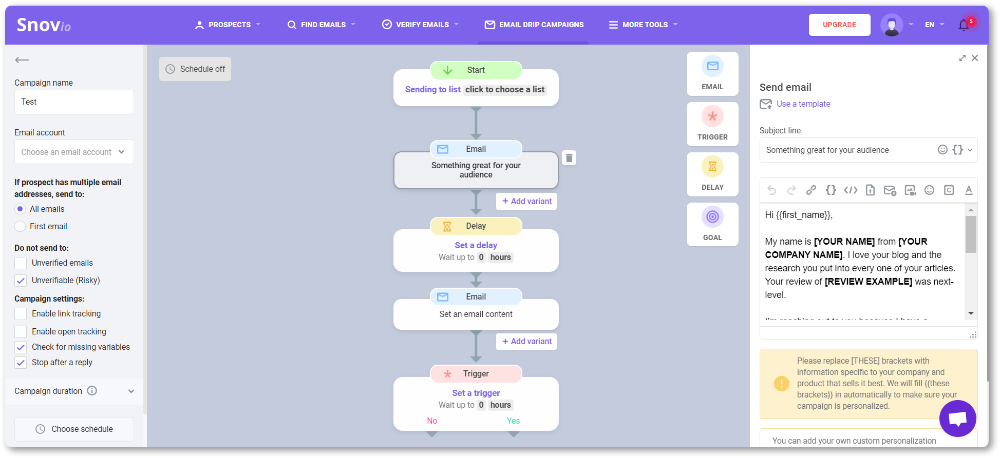 邮件营销平台Snov.io