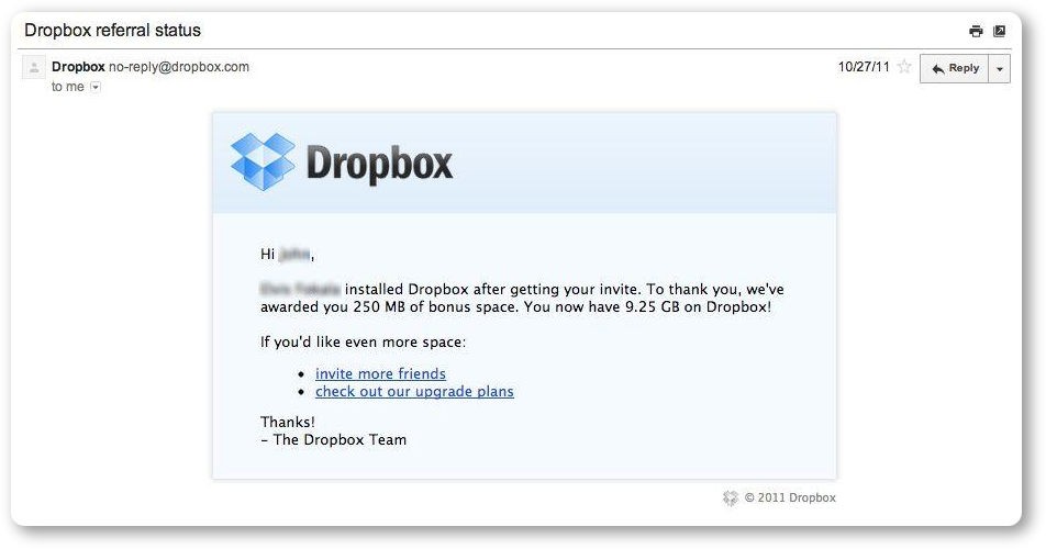 Dropbox referral strategy