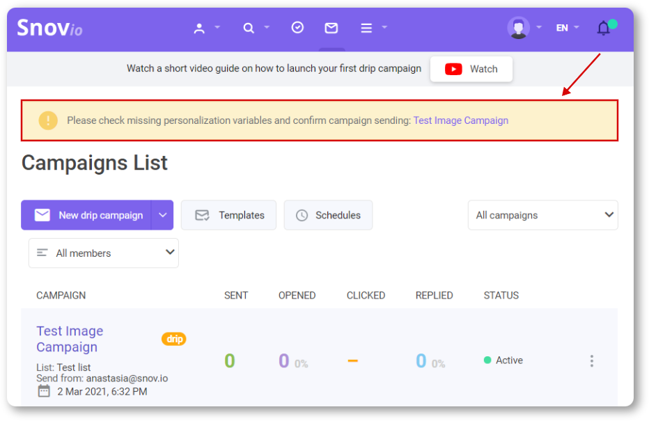 How to use personalized images in your Snov.io Email Drip Campaigns