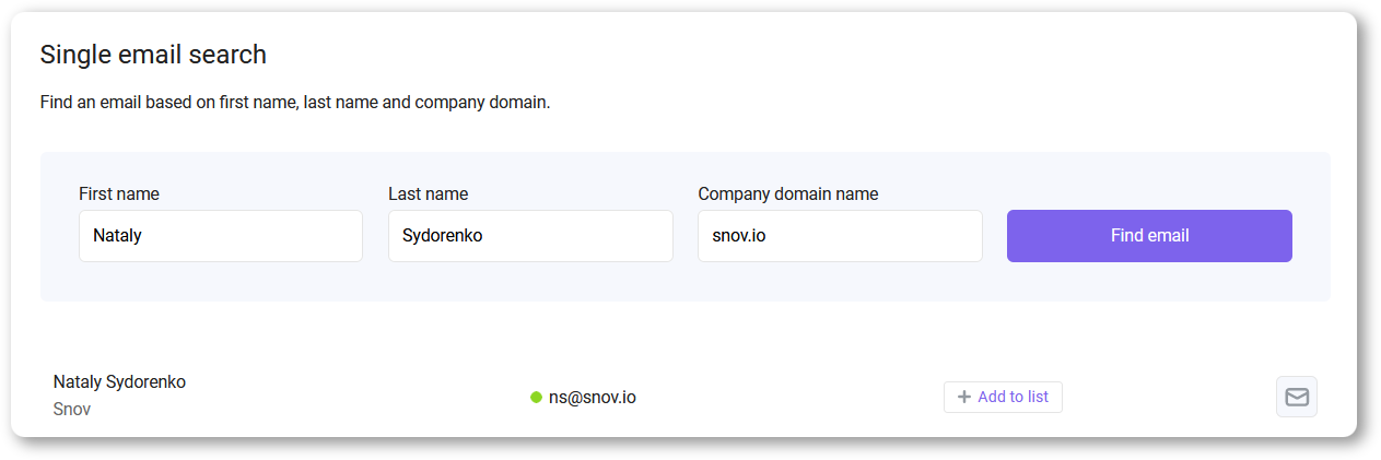 Snov.io Email Finder