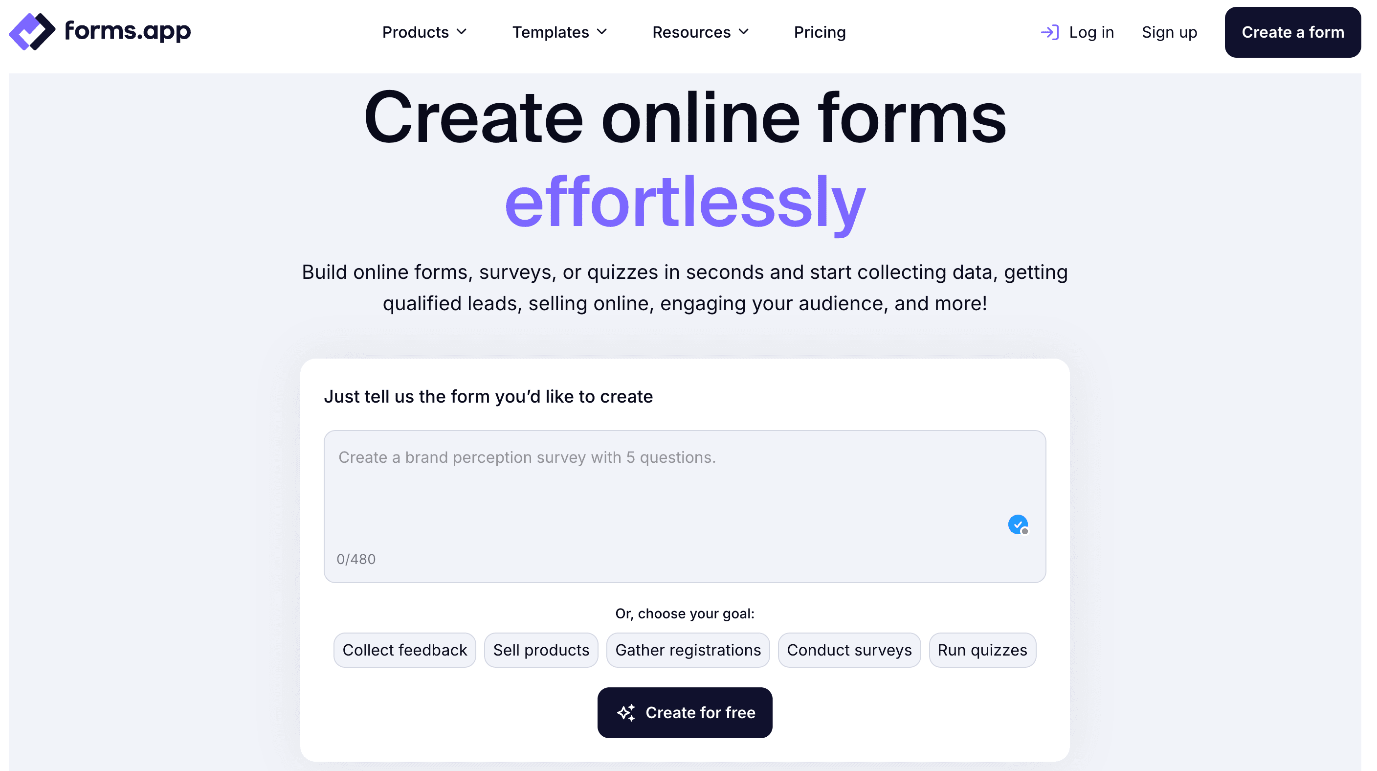 forms sales tool