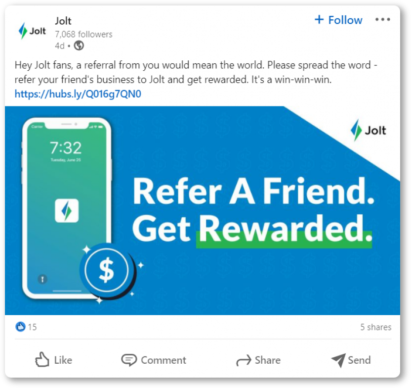 Jolt referral