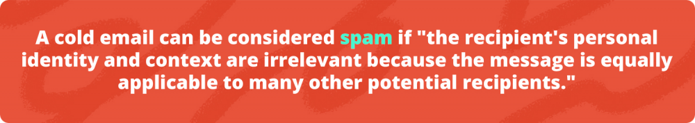 cold email vs. spam