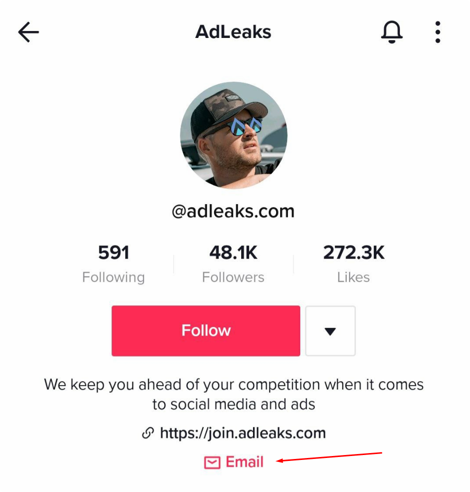 How to find emails from TikTok by username