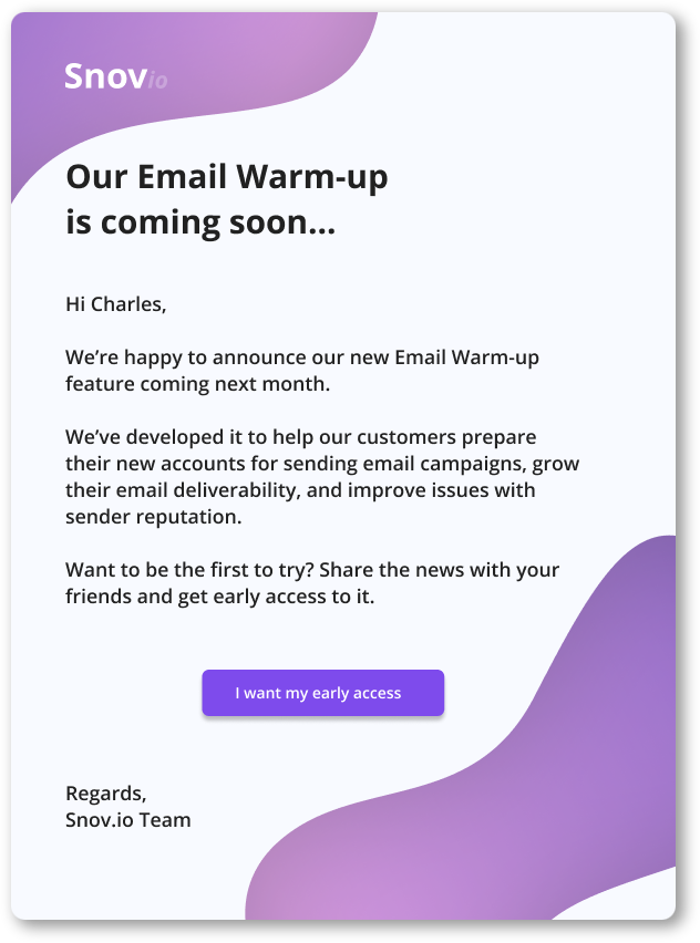 product launch email