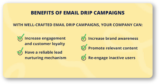Benefits of email drip campaigns