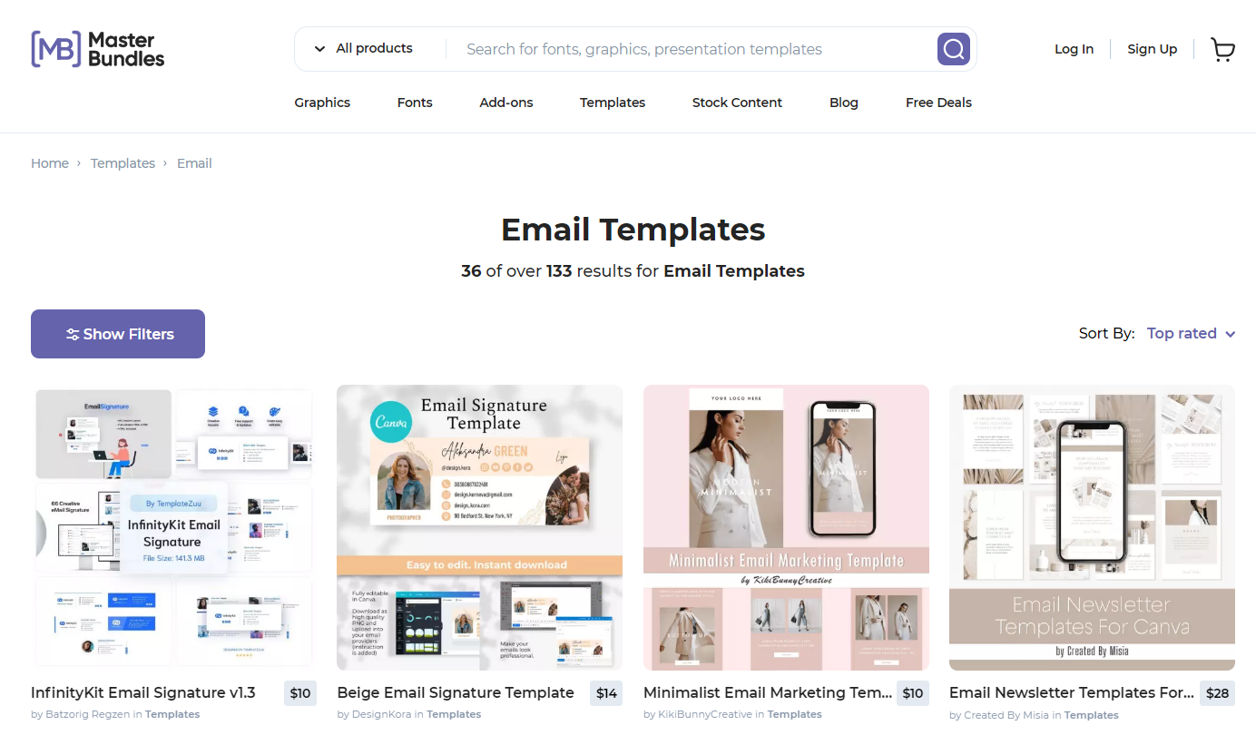 Email template examples