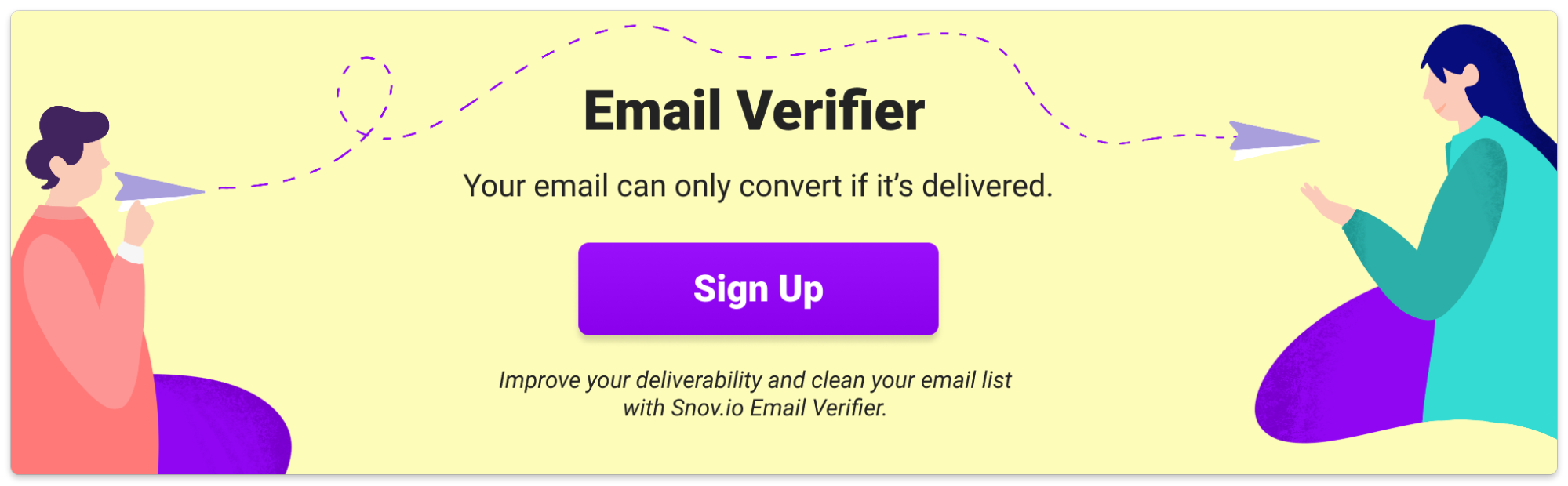 Snov.io email verifier banner