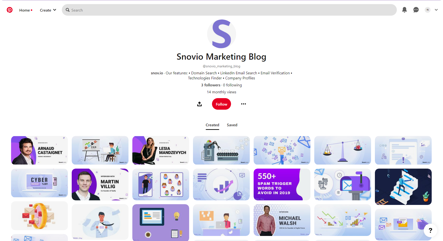 Snov.io on Pinterest