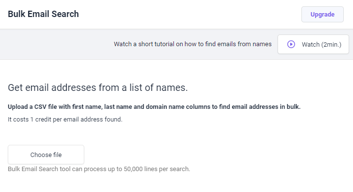 Bulk Email Search