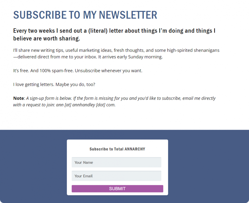 Subscribe to the website’s email newsletter