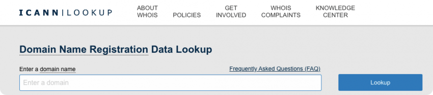 Use WHOIS lookup