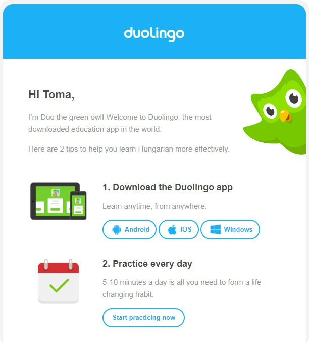 Лід-магніт від Duolingo