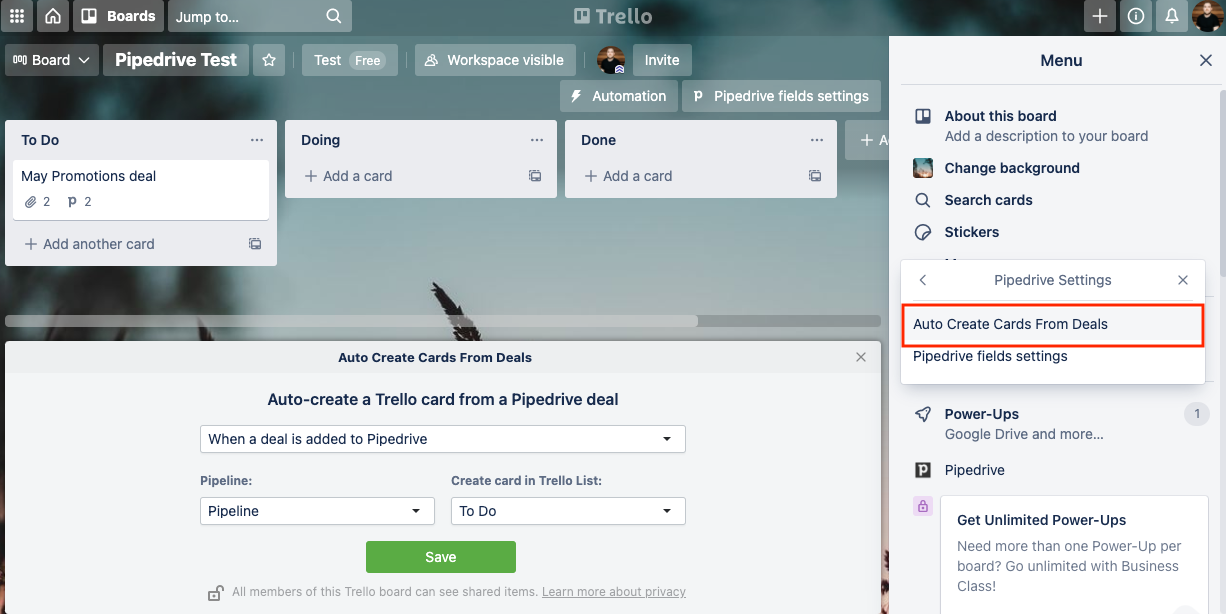 Trello x Pipedrive