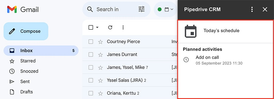 Gmail X Pipedrive