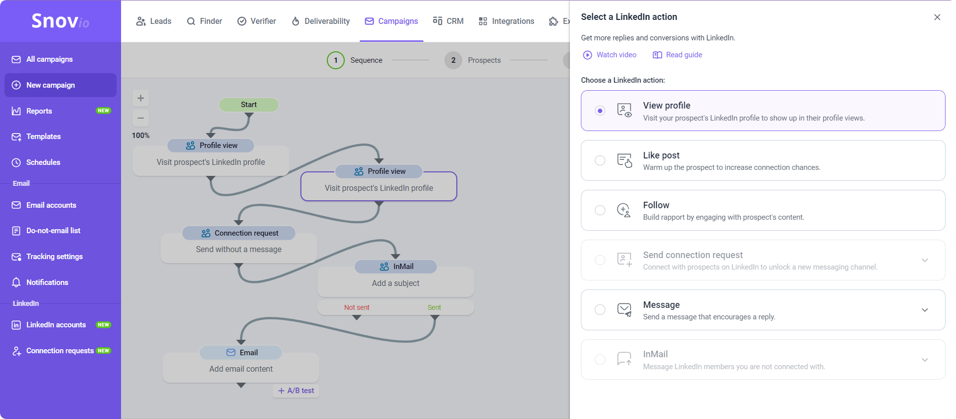 Snov.io Multichannel Campaigns