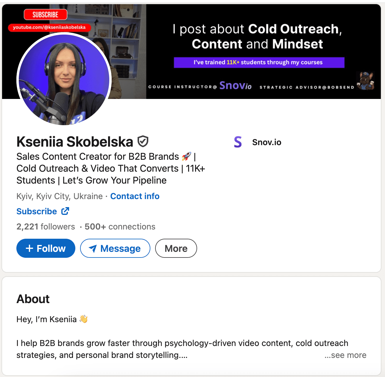 well-optimized linkedin profile