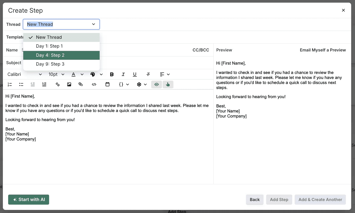 Salesloft cold email software