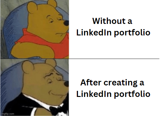 Linkedin meme: Why create a portfolio