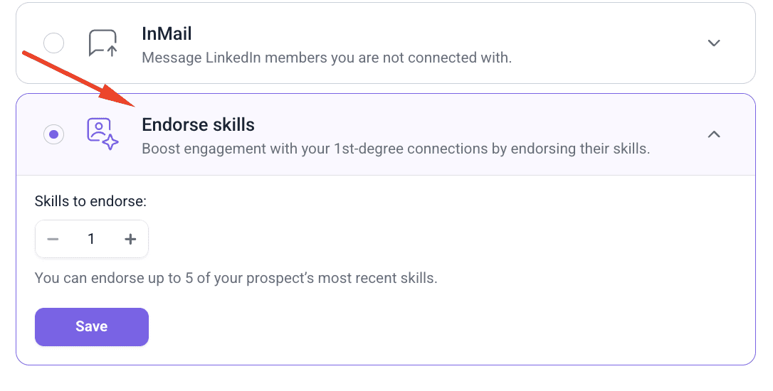 Snov.io LinkedIn endorsements