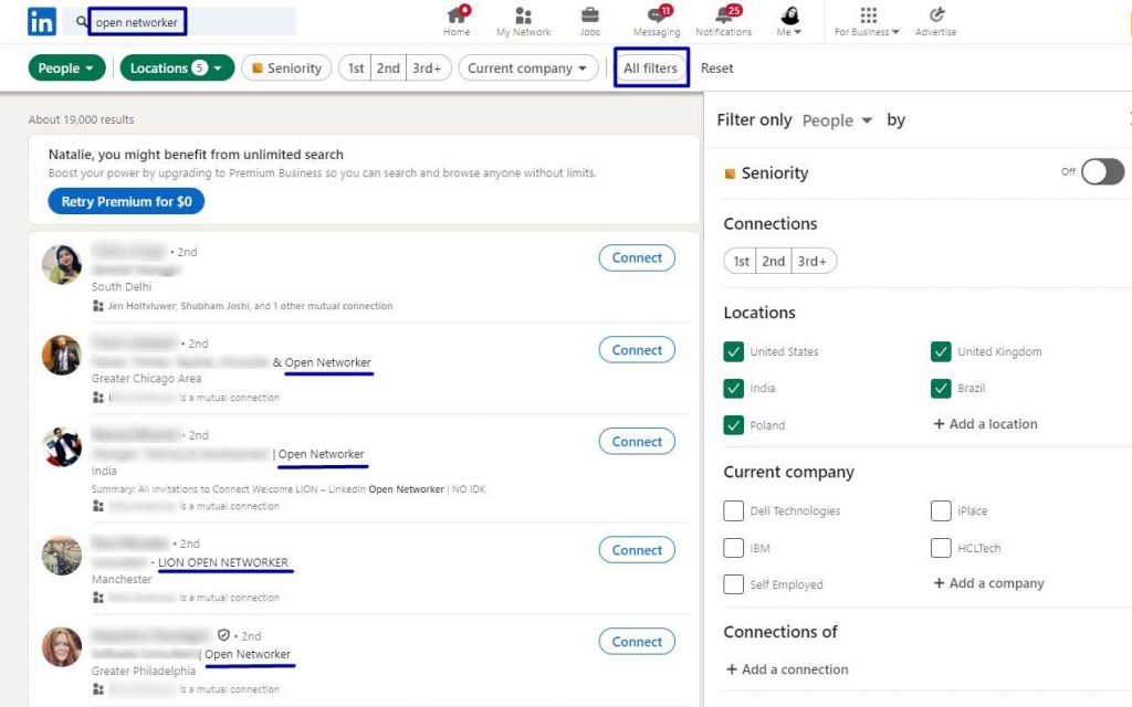LinkedIn Open Networker (LION): to Be or not to Be to Generate More Leads?