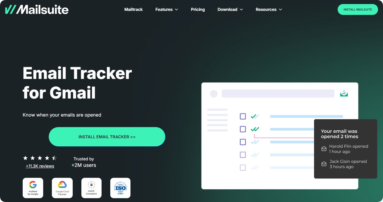 Email Tracker від Mailtrack