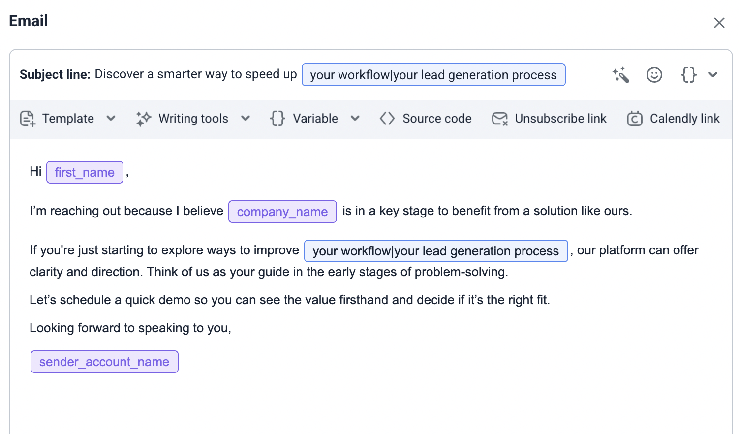 AI Personalized Email Builder