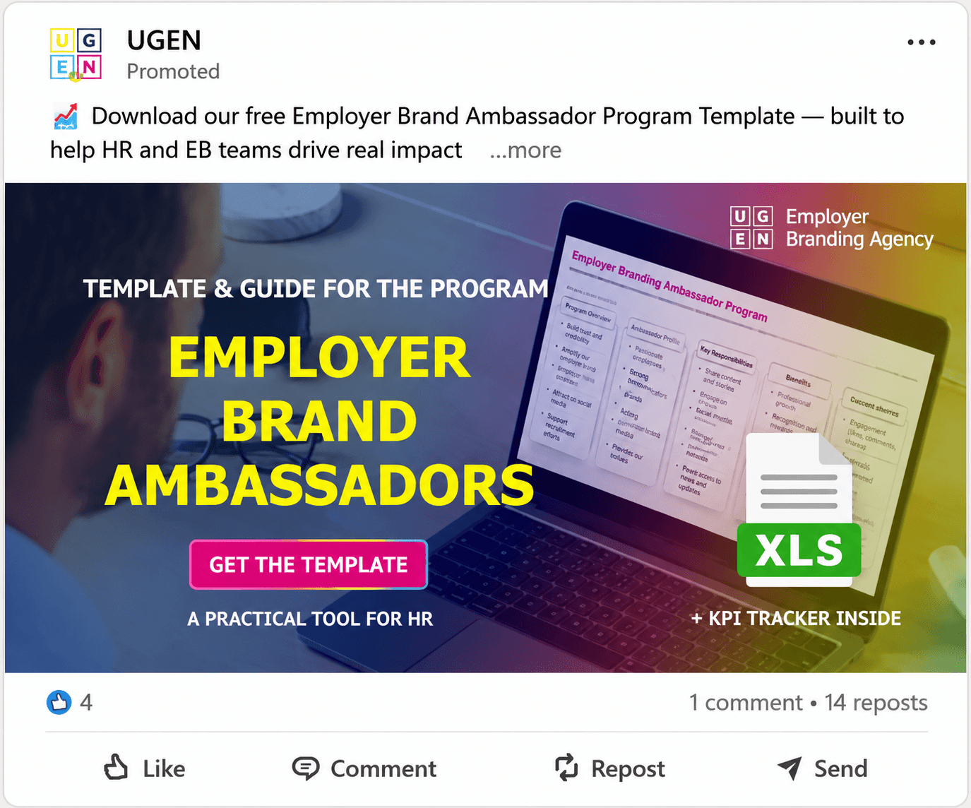 How to promote your lead magnet - social media posts and ads - LinkedIn ad example