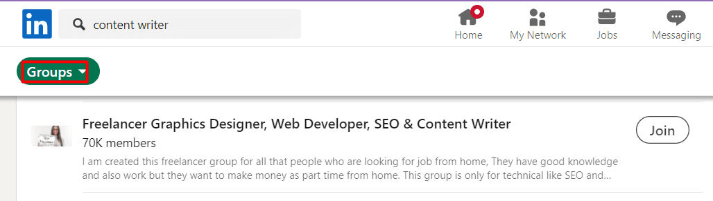 finding candidates through LinkedIn groups