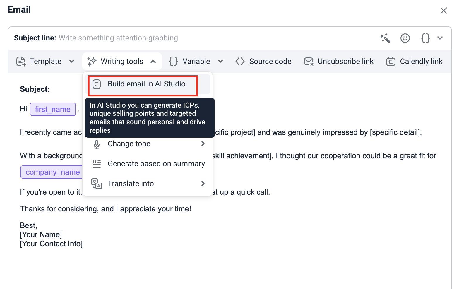 Persona-Driven Email Builder