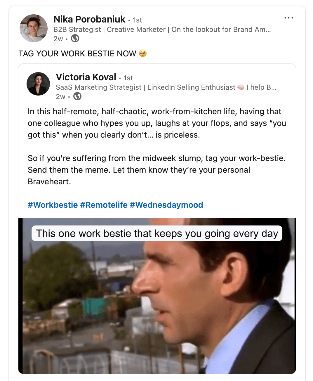 tagging challenge on LinkedIn