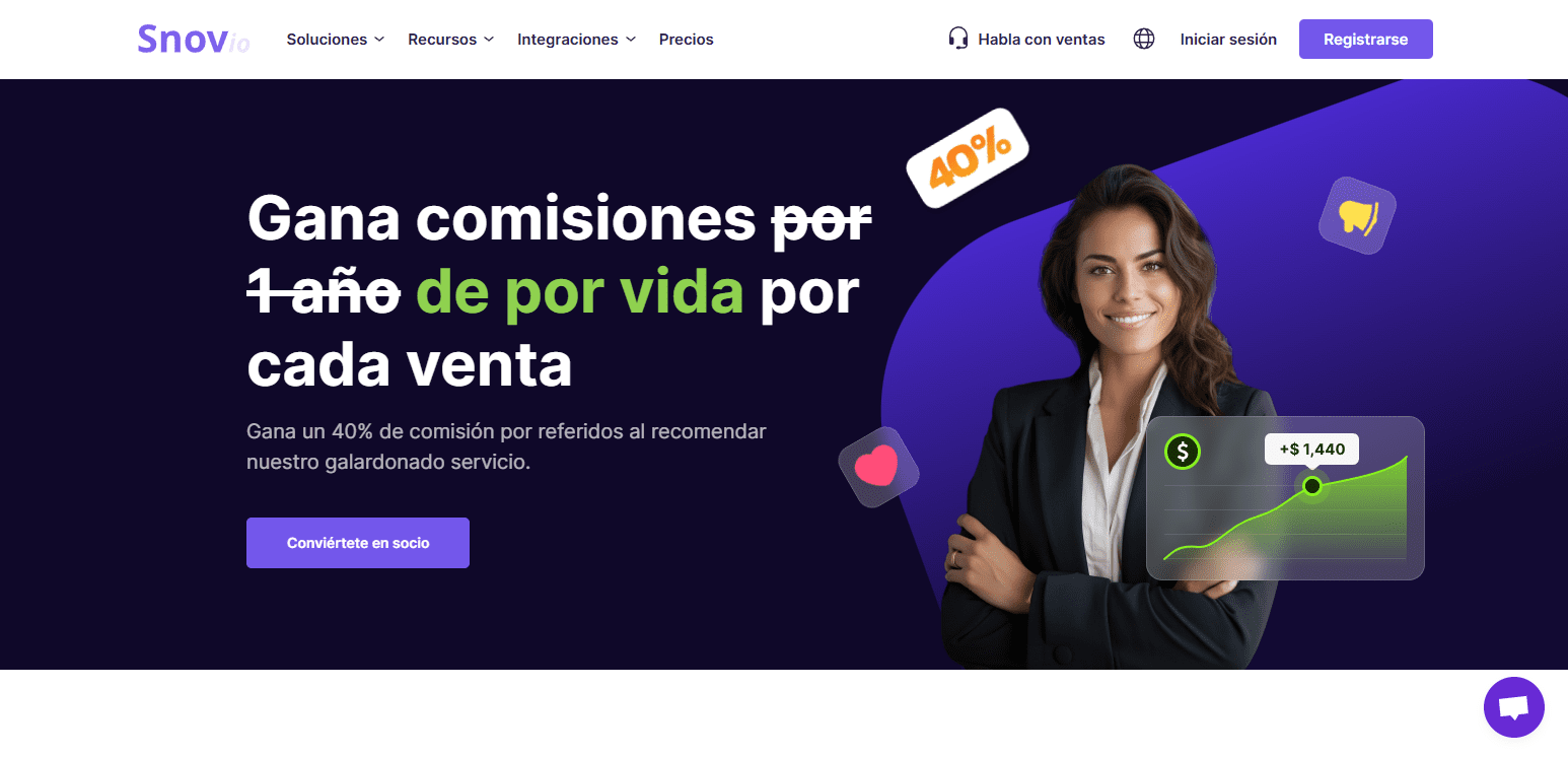 Cómo funciona el programa de afiliados de Snov.io