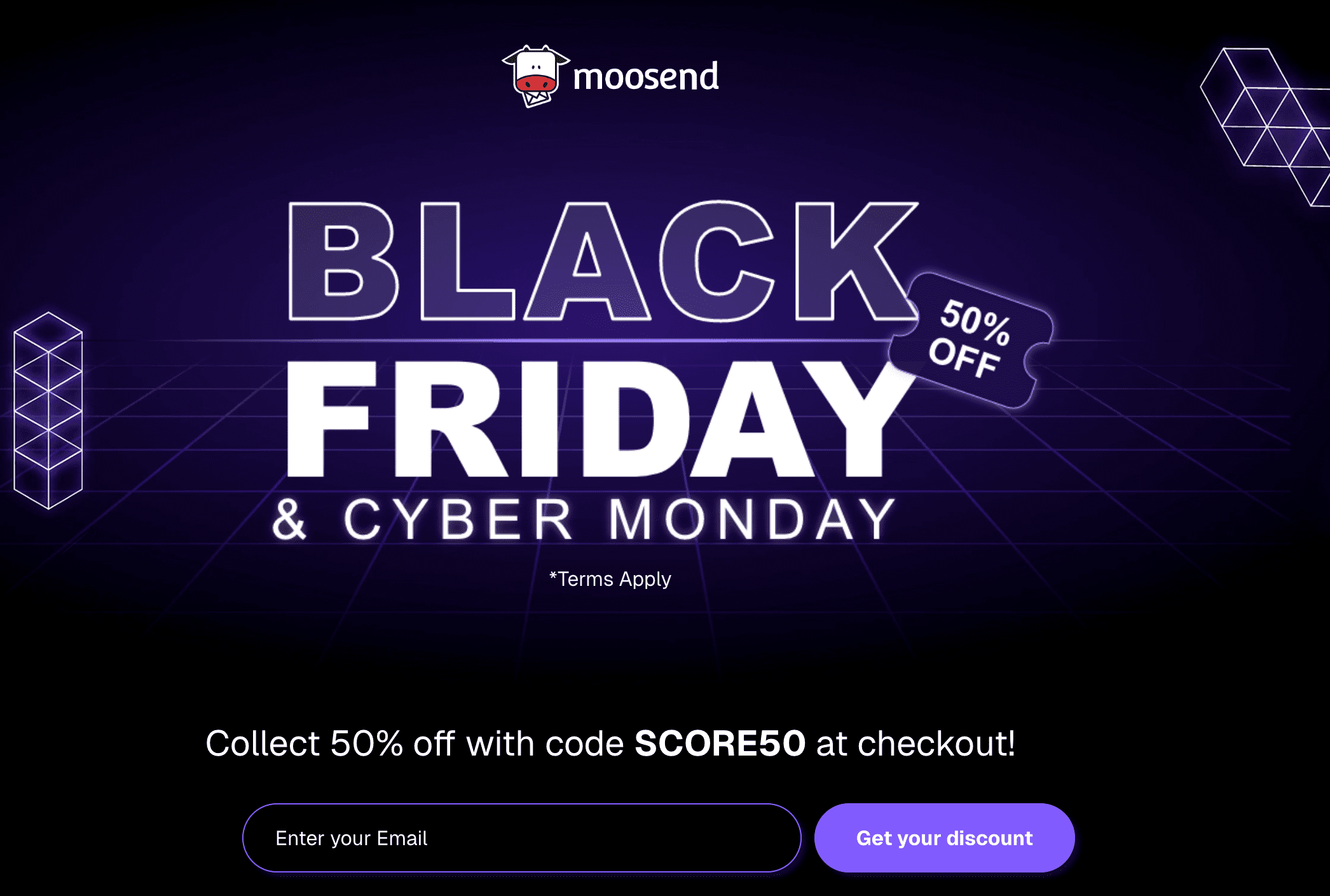 black friday saas deals 2025 by Moosend