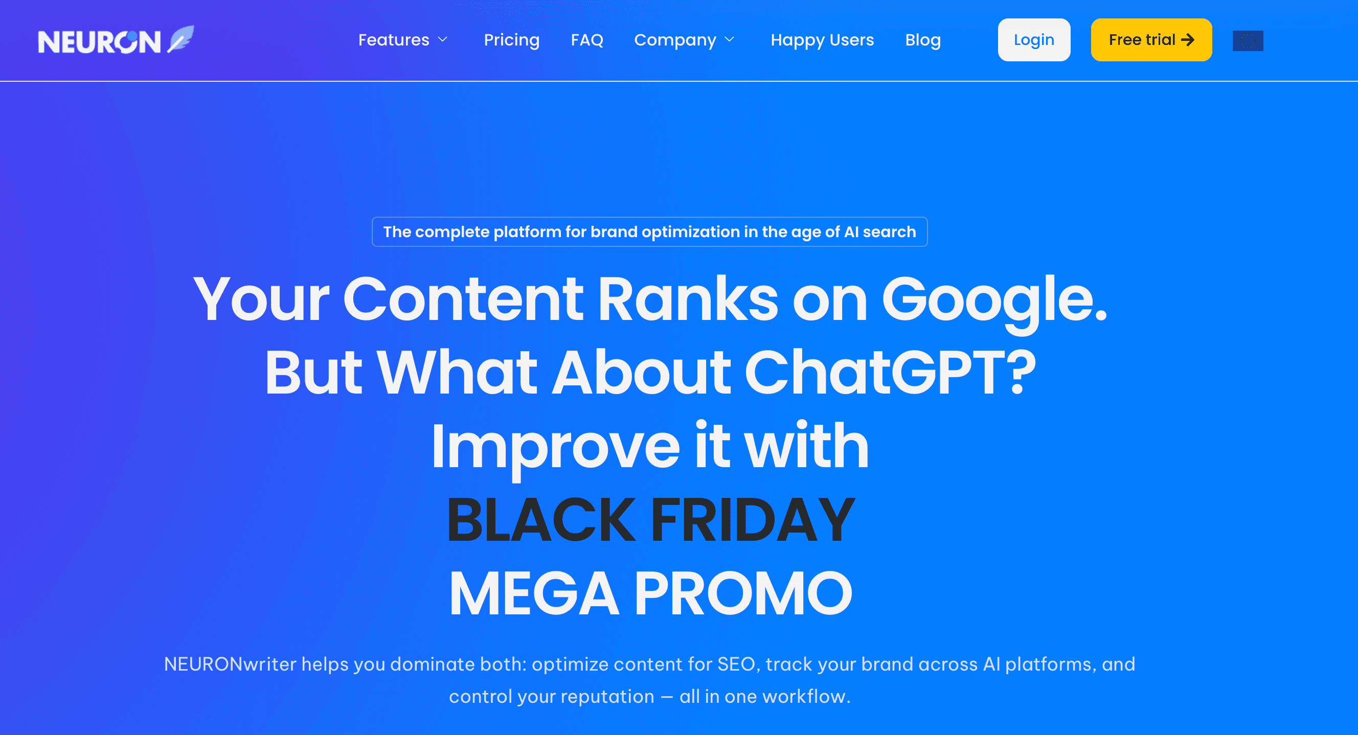 saas black friday deal by NEURONWriter