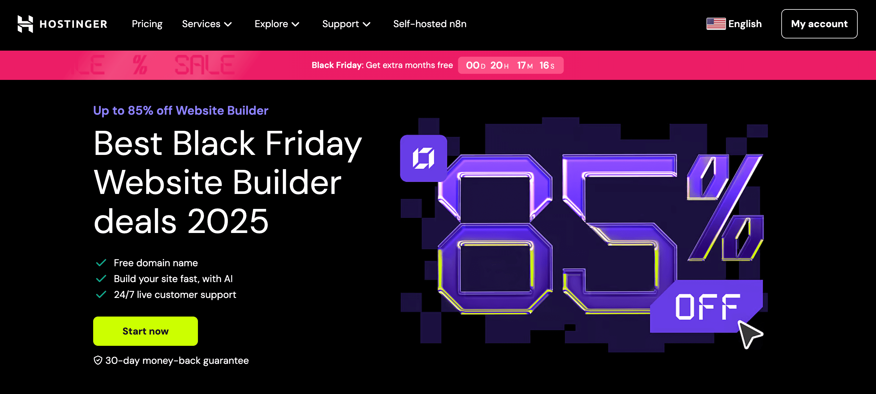 black friday saas deals by hostinger