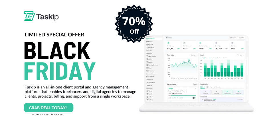 black friday saas deal 2025 by Taskip